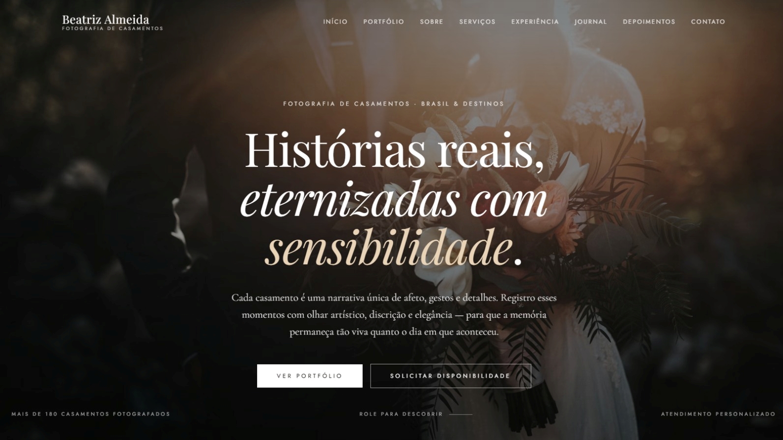 SITE PORTFÓLIO DE FOTOGRAFIA DE CASAMENTO